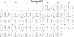 September 2016 - Astrological Calendar